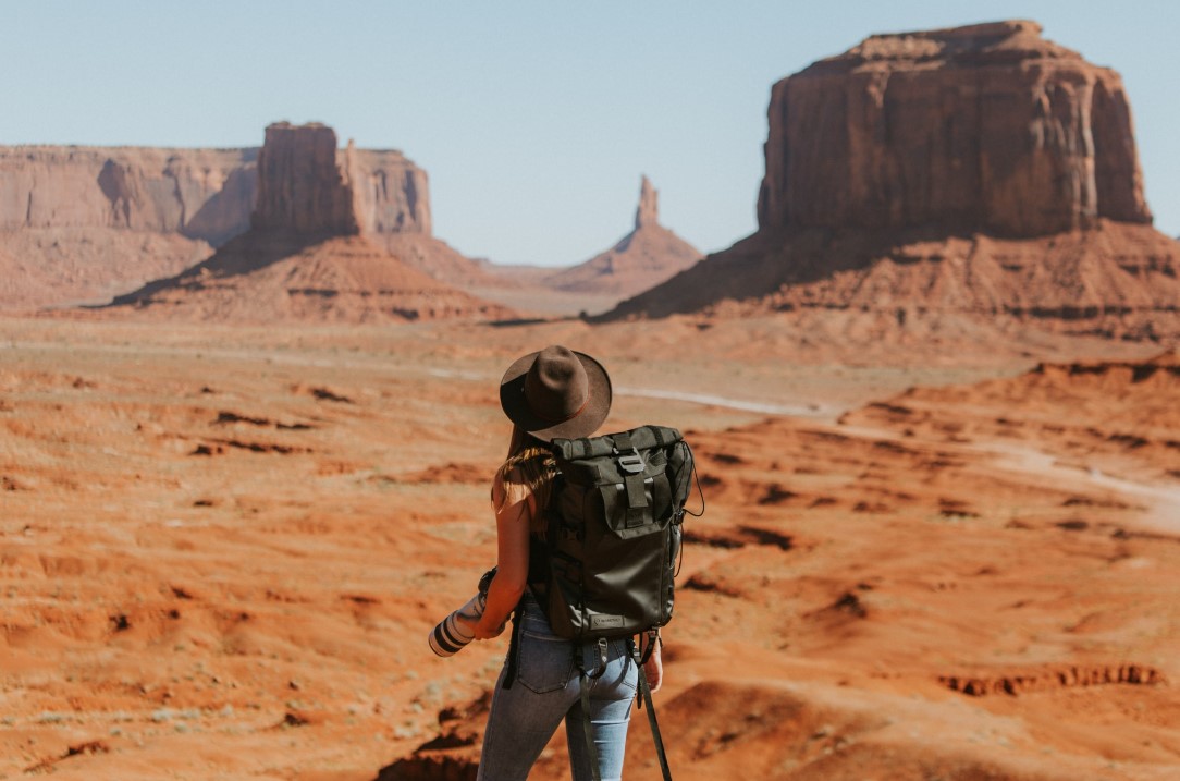 Solo traveler exploring